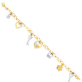 14K 2T LIGHT FANCY HOLLOW BRACELET