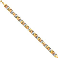 14K 3C LIGHT STAMPATO BRACELET