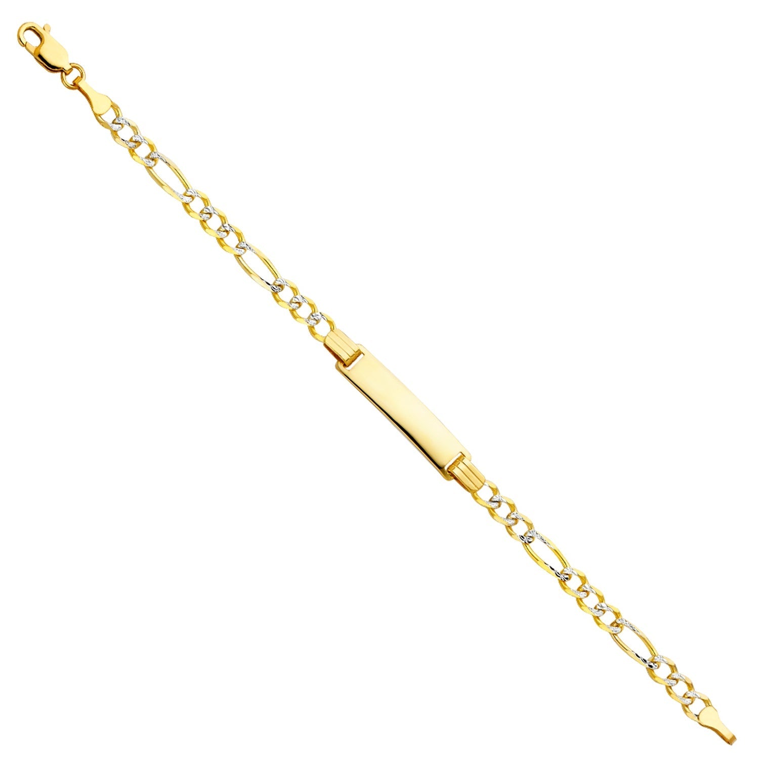 14K 100 FIG 3+1 WP BABY ID BRACELET