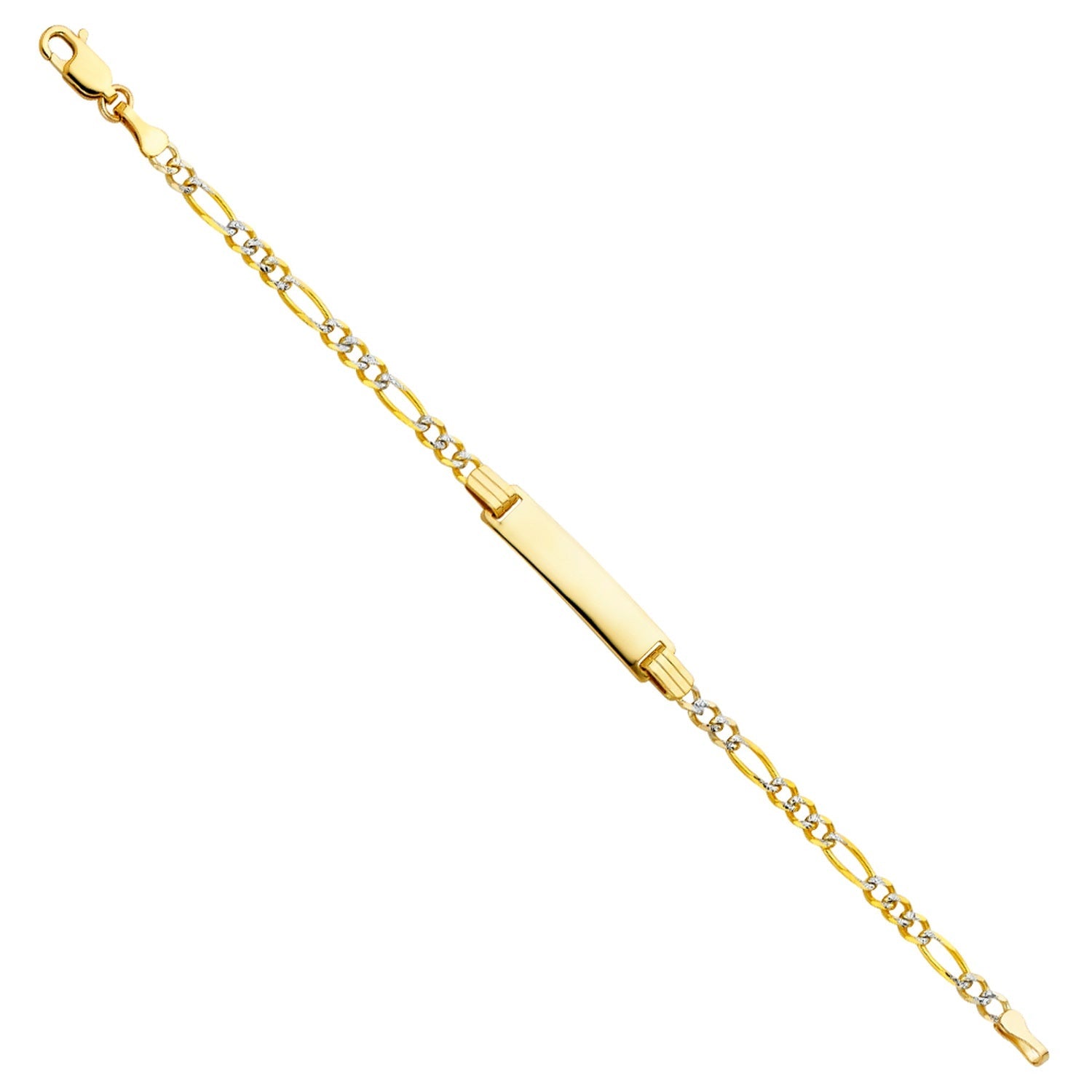 14K 080 FIG 3+1 WP BABY ID BRACELET