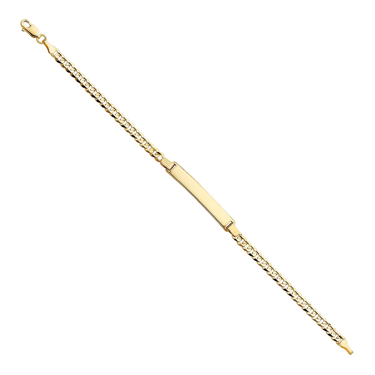 14KY 100 CUBAN ID BRACELET