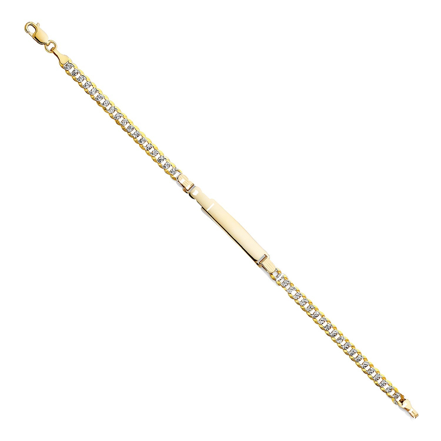 14K 100 CUBAN WP ID BRACELET