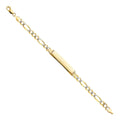 14K FIGARO 3+1 150 WP ID BRACELET