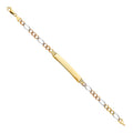 14K 3C FIGARO 3+1 120 ID BRACELET