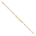 14K 3C FIGARO 3+1 080 ID BRACELET