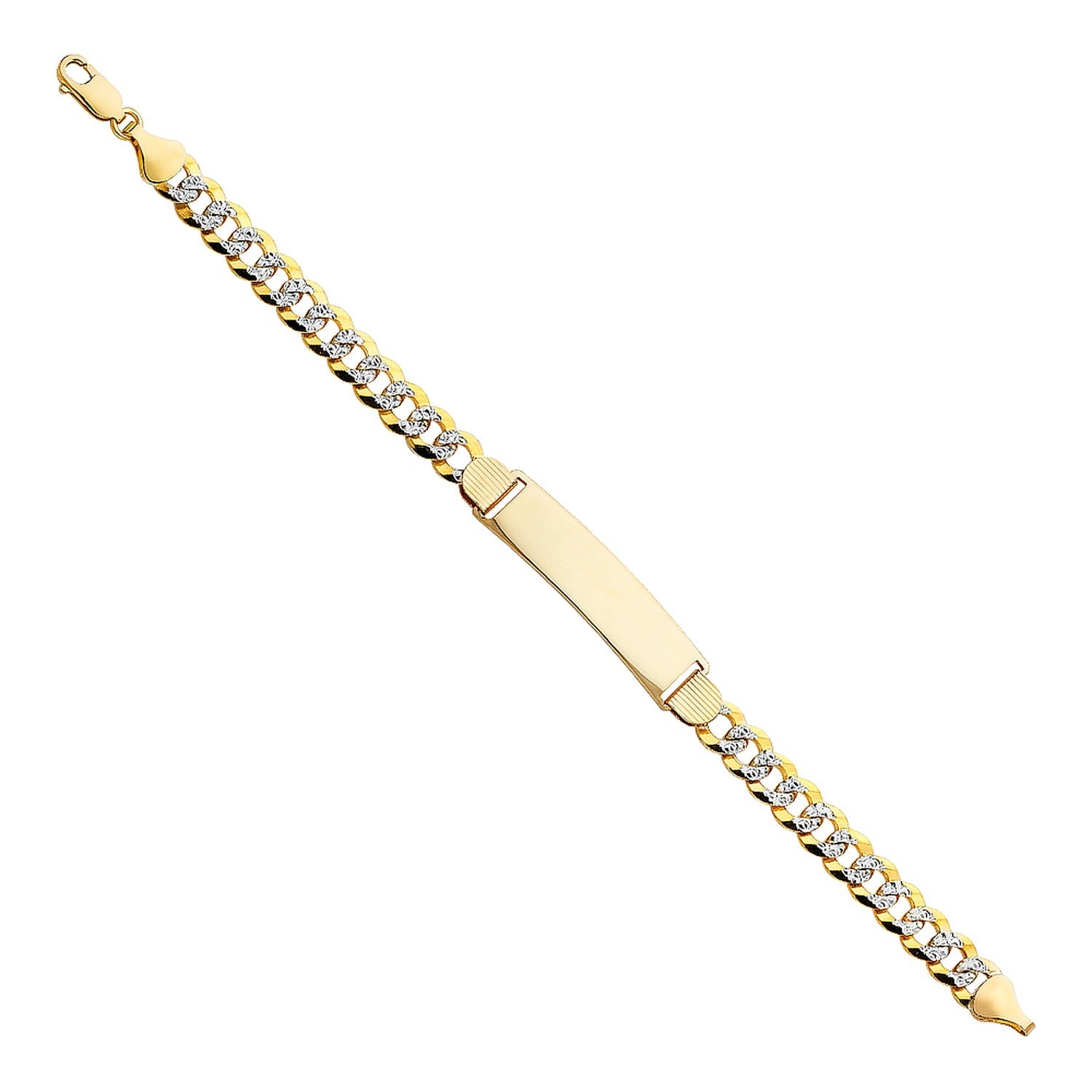 14K CUBAN 210 WP ID BRACELET