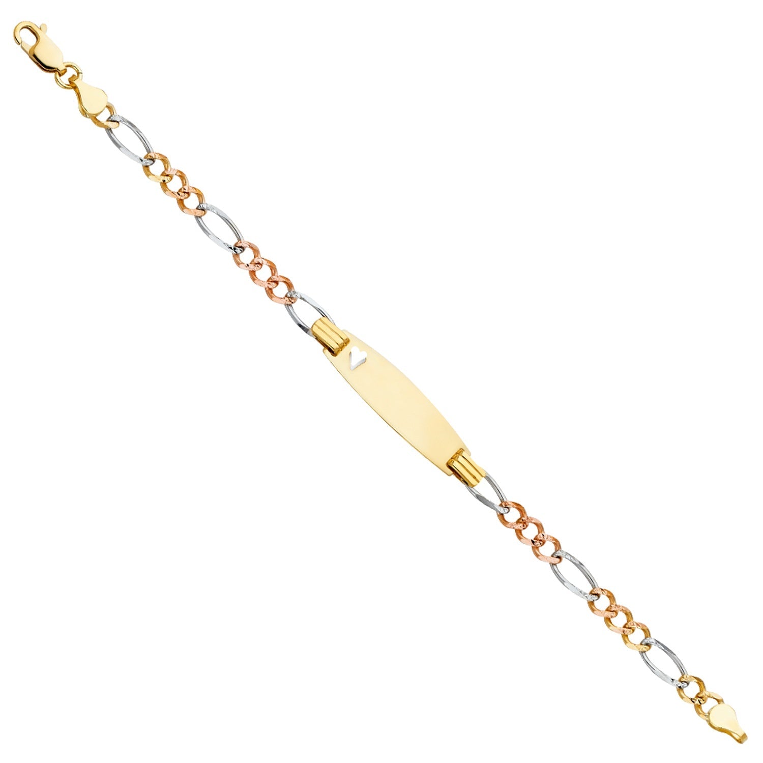 14K 3C FIGARO 3+1 100 OVAL BABY ID BR