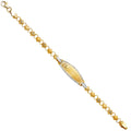 14K 2T STAMPATO OVAL BABY ID BR