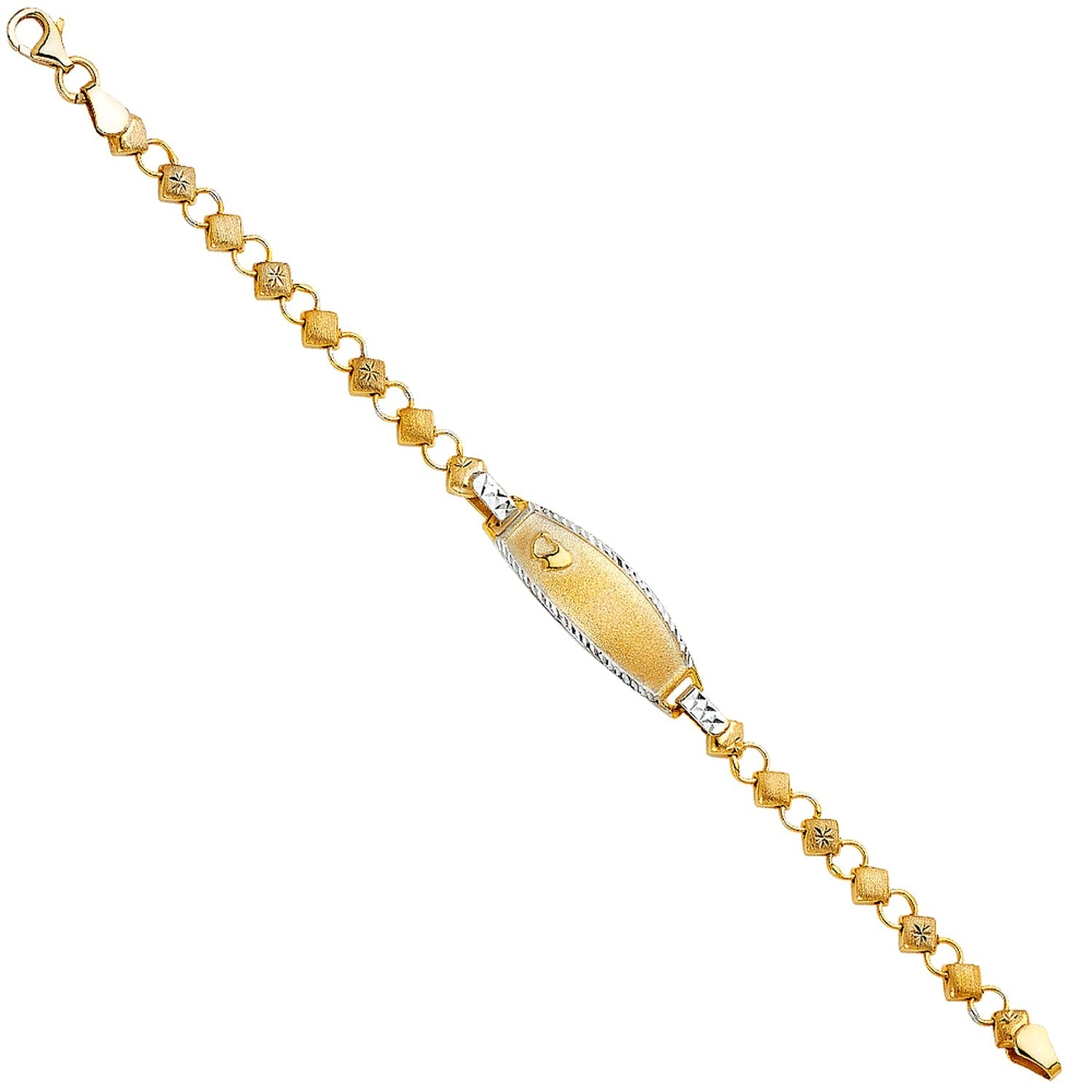 14K 2T STAMPATO OVAL BABY ID BR