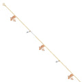 14K 3C HANGING CHARM ANKLET