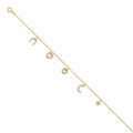 14KY LIGHT CZ CHAIN ANKLET