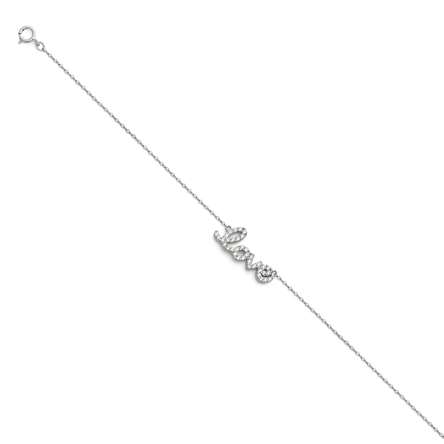 14KW LIGHT CZ CHAIN BRACELET