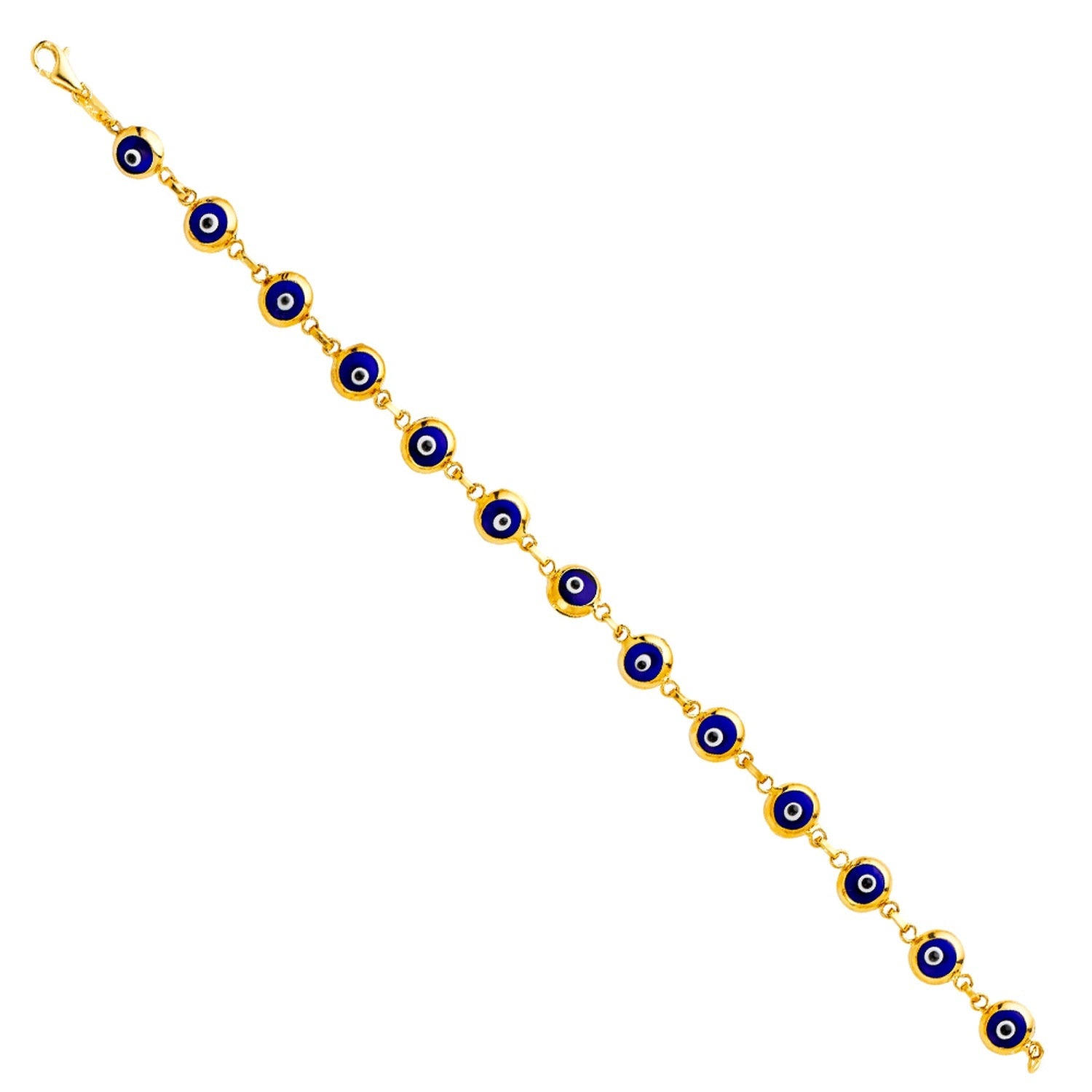 14KY BLUE EVIL EYE BRACELET