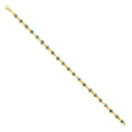 14KY SKY BLUE EVIL EYE BRACELET