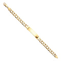 14KY STAMP CUBAN LINK ID BRACE