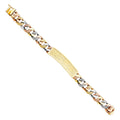 14K 3C NUGGET CUBAN F-ID BRACE
