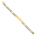 14K 3C DC FIGARO F-ID BRACELET