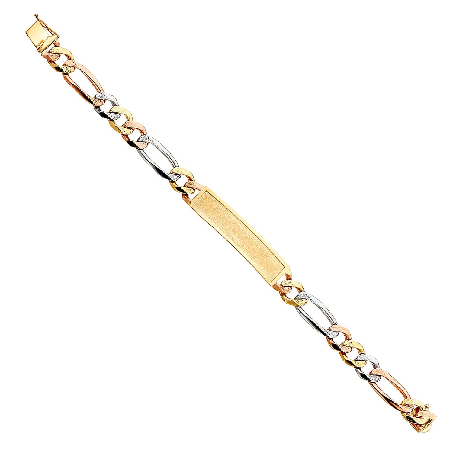 14K 3C DC FIGARO F-ID BRACELET