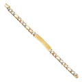 14K 3C NUGGET FIGARO F-ID BRACE