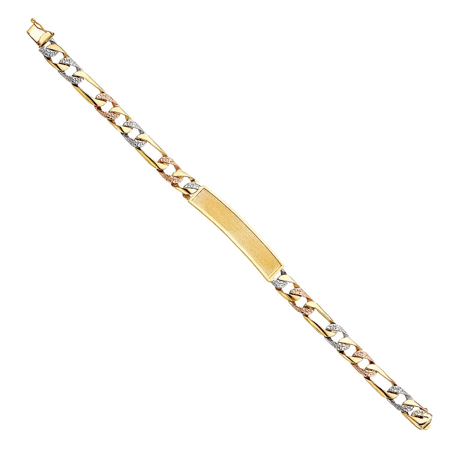 14K 3C NUGGET FIGARO F-ID BRACE