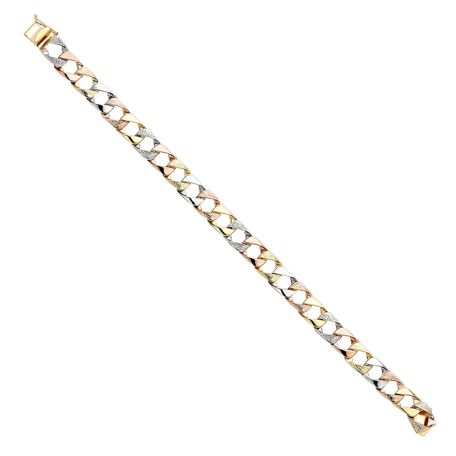 14K 3C FANCY CUBAN LINK BRACE