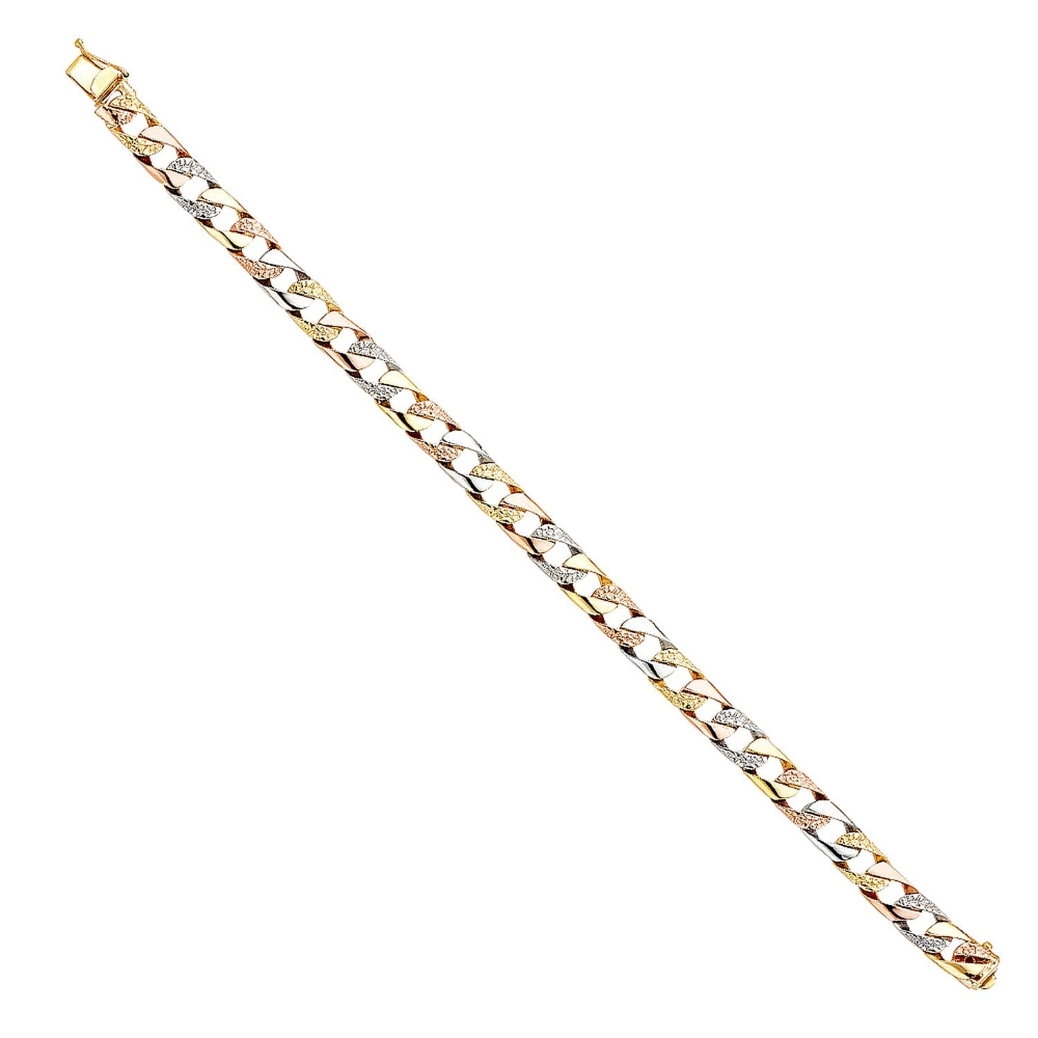 14K 3C NUGGET CUBAN LINK BRACE