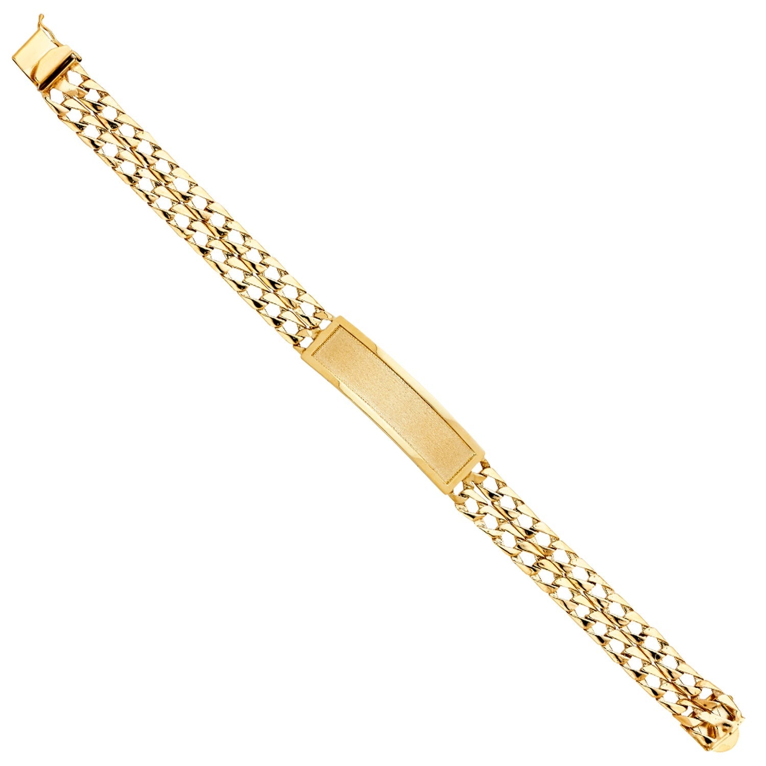14KY 2L LIT CUBAN LINK F-ID BRACE