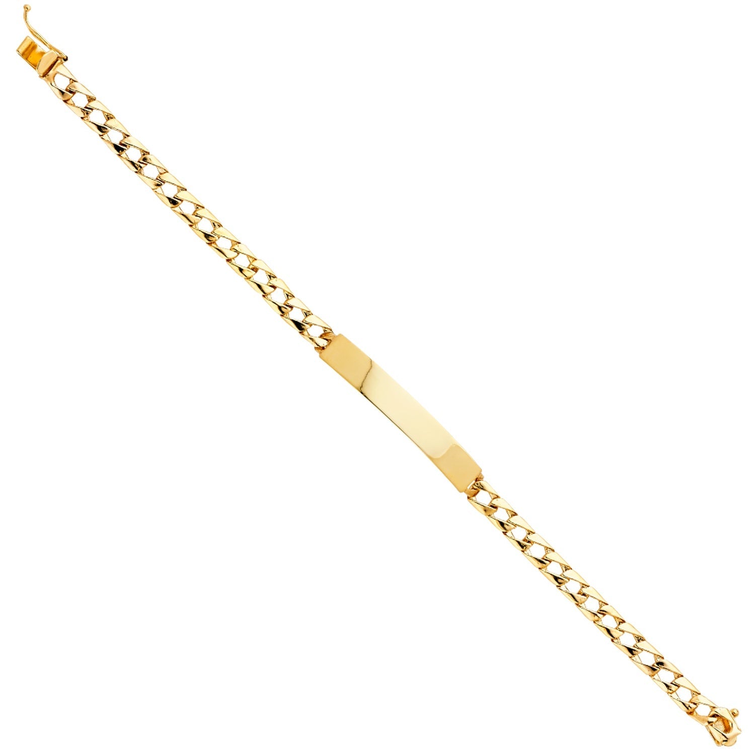 14KY LIT CUBAN LINK ID BRACE