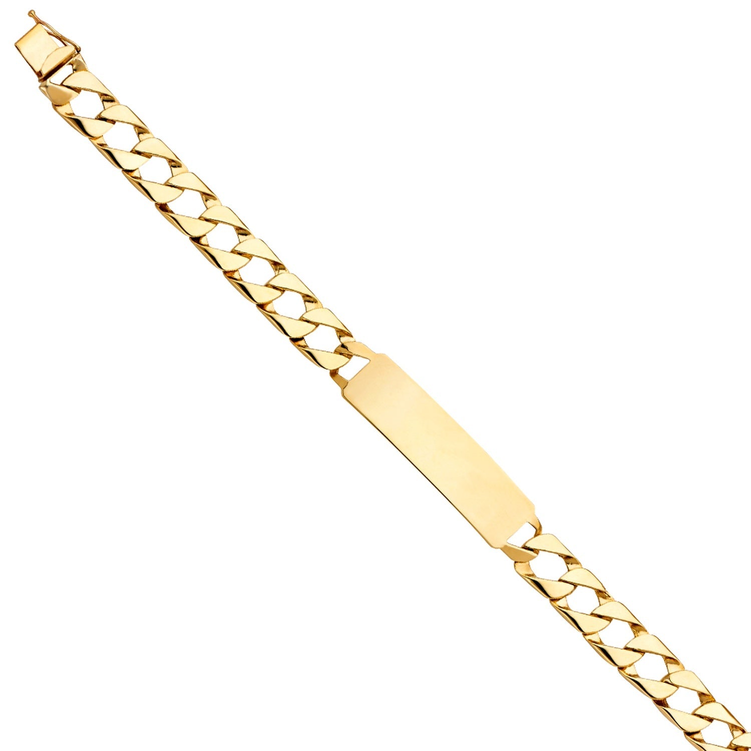14KY CUBAN LINK ID BRACELET