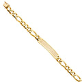 14KY FIGARO LINK F-ID BRACELET