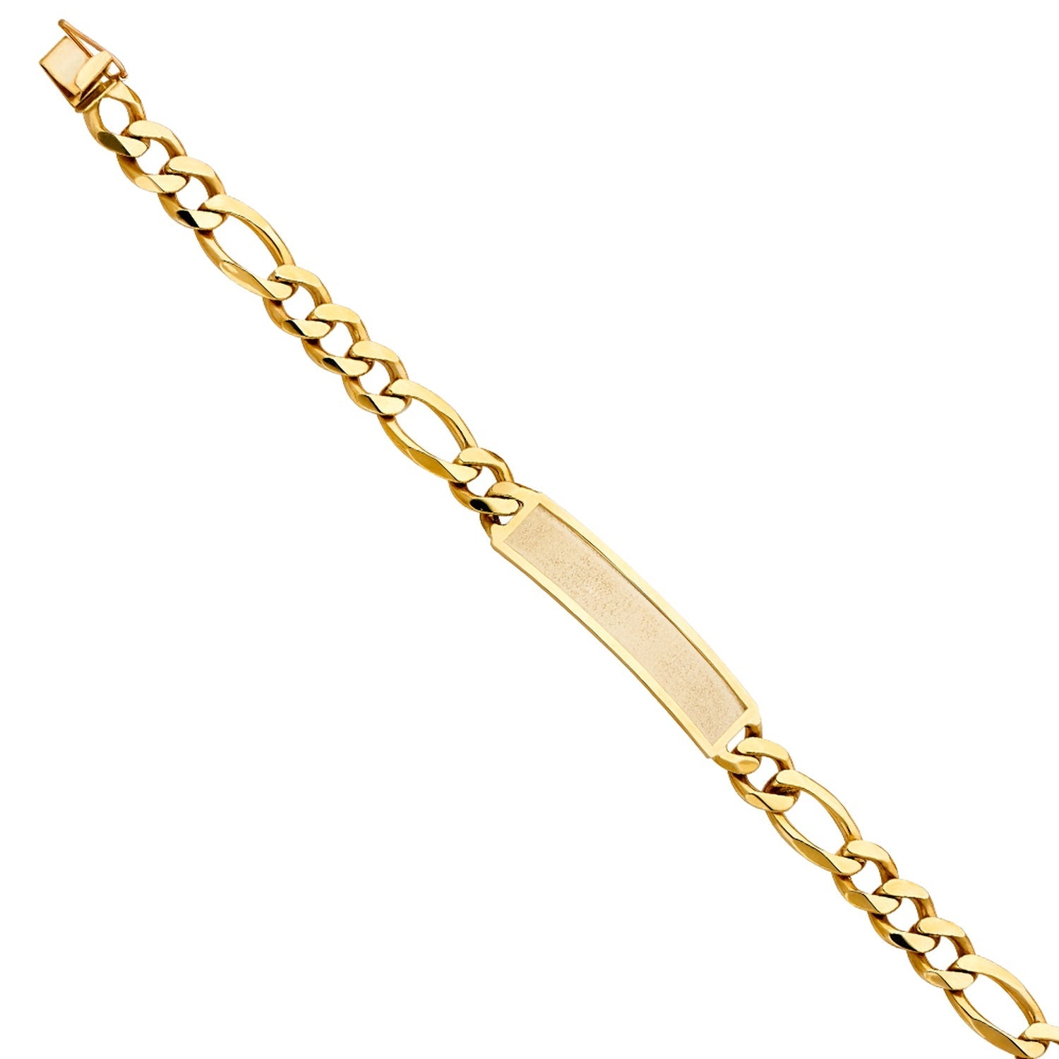 14KY FIGARO LINK F-ID BRACELET