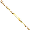 14KY FIGARO  LINK ID BRACELET