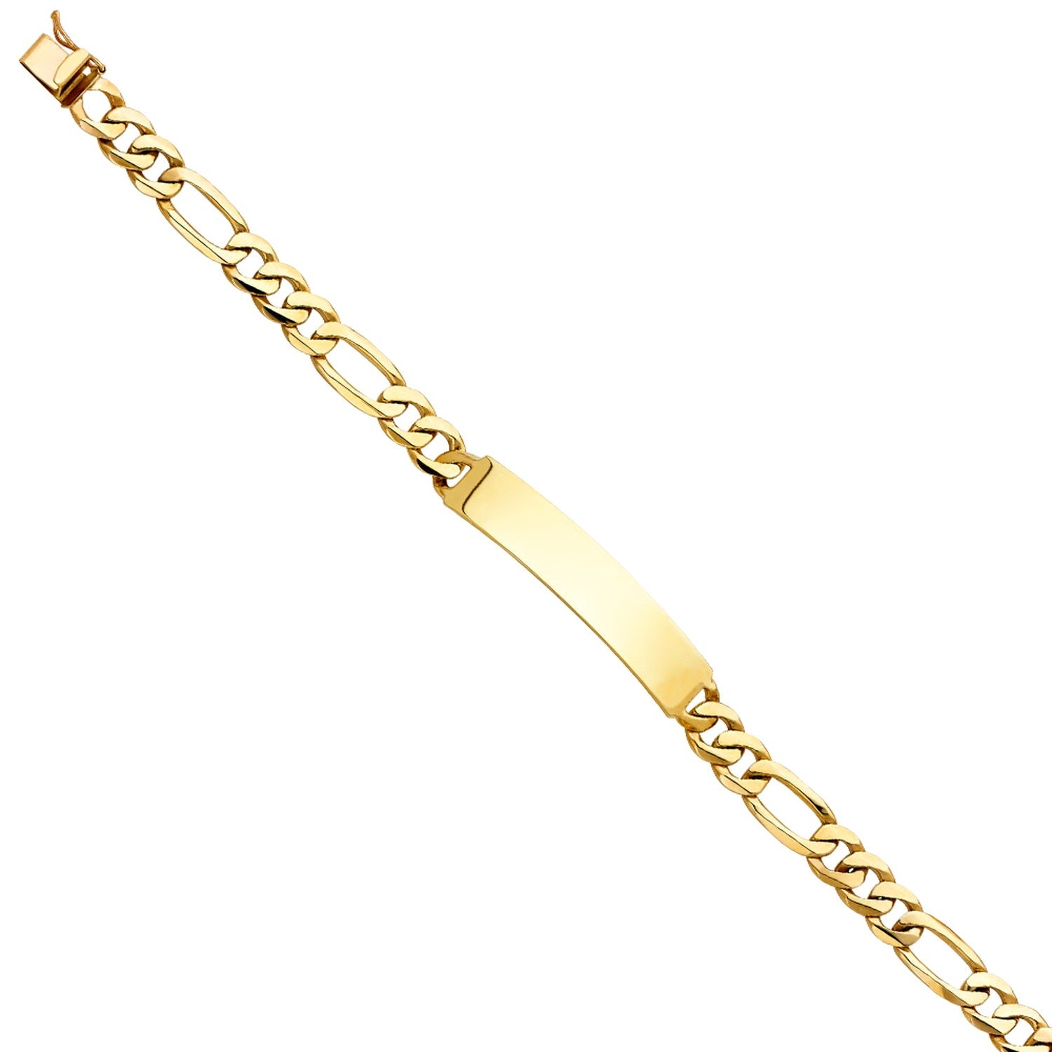 14KY FIGARO  LINK ID BRACELET
