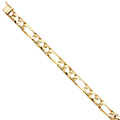 14KY NUGGET FIGARO LINK BRACELET