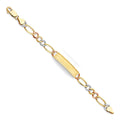 14K 3C FIGARO CHAIN F-BABY ID BR
