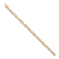 14K 3C STAMP NUG CUB LINK BRACELET