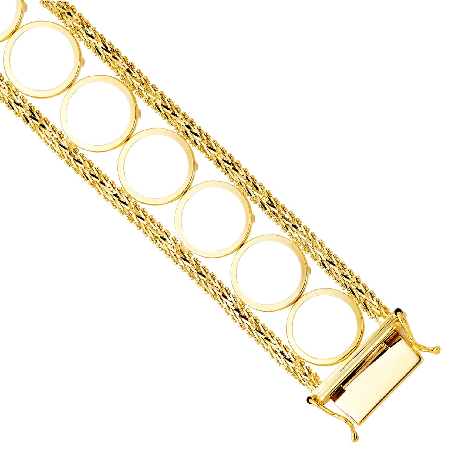 14KY 2 PESOS BOLA BRACELET