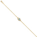 14KY EVIL EYE CHAIN BRACELET