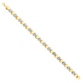 14K 2Tone Crystal D.C. Bracelet