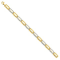 14K 2Tone Crystal D.C. Bracelet