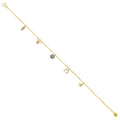 14KY Dangling CZ Light Chain Bracelet