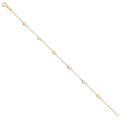 14K 3C Chain Bracelet w/Heart