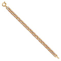 14K 3Color Fancy Hollow Link Bracelet