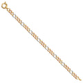 14K 3Color Fancy Hollow Figaro Bracelet