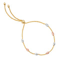 14K 3Color Friendship Bracelet