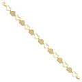 14KY CZ Heart Bracelet