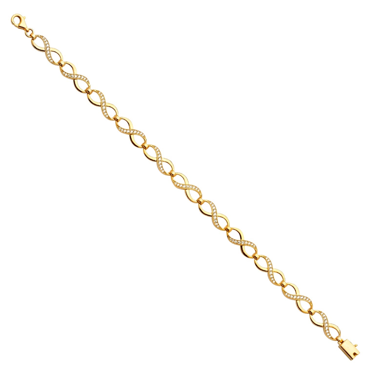 14KY CZ Infiniti Bracelet
