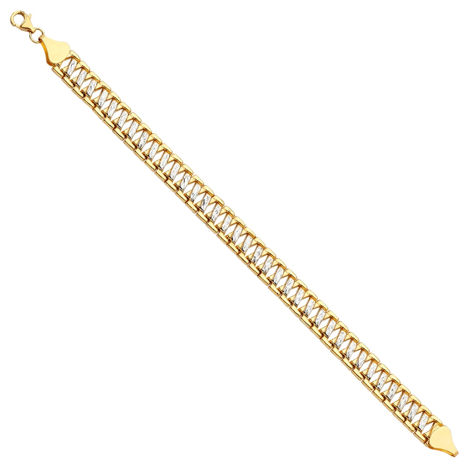 14K 2Tone Fancy Bracelet