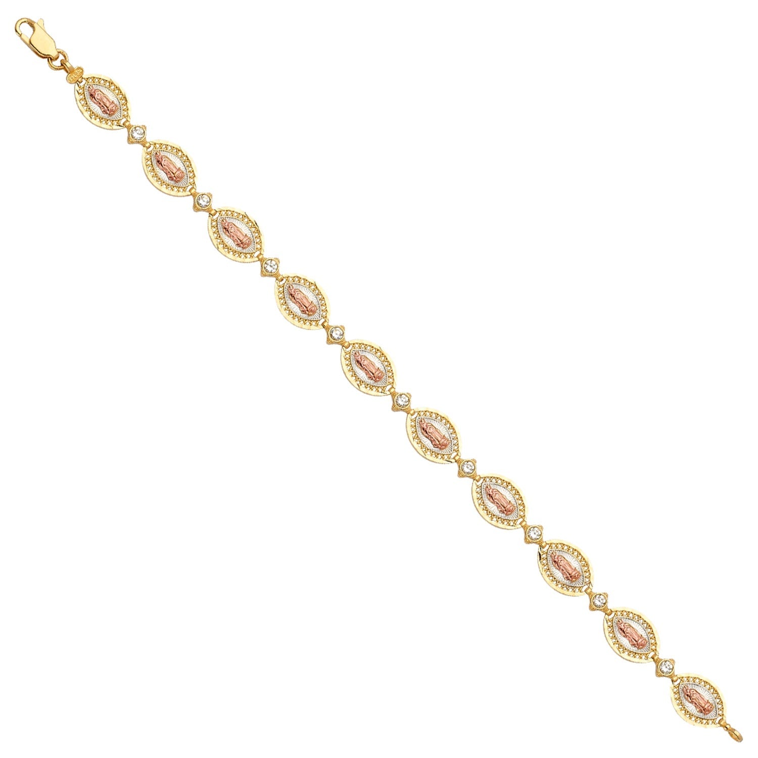 14K 3Color Guadalupe Bracelet
