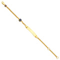 14KY Baby ID Bracelet w/Evil Eye